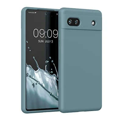 Afbeelding van kwmobile telefoonhoesje geschikt voor Google Pixel 6a Hoesje met siliconen coating Smartphone case in Arctische nacht