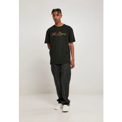 Afbeelding van Urban Classics Script LOGO Tshirt print, Heren, Maat: Medium, Black