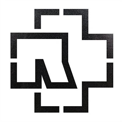 Afbeelding van Rammstein Autosticker logo zwart, officiële band merchandise (vrijstaand) 38 x cm achterruit