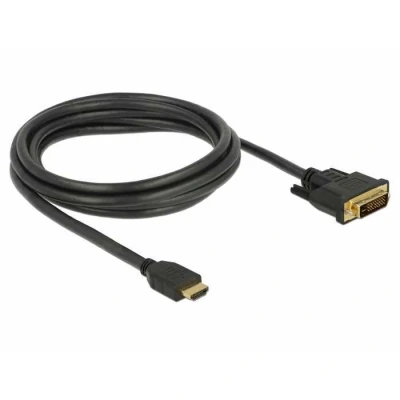 Afbeelding van DeLOCK HDMI &gt; DVI (24+1) tweerichtingskabel adapter