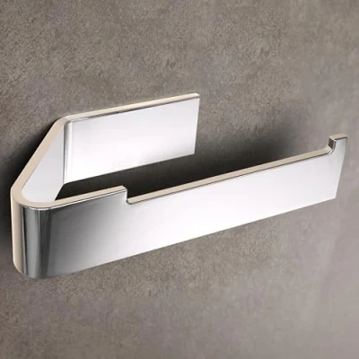 Afbeelding van Design Hamburg Toiletpapierhouder zonder boren, wandmontage, zelfklevend, toiletrolhouder (chroom, plank)