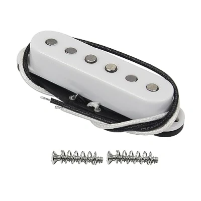 Afbeelding van FLEOR Single Coil Pickup Alnico 5 ST Pickups Hals Gitaar Verspringend voor SQ Elektrische Gitaar, Wit