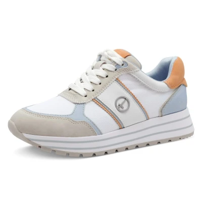Afbeelding van Tamaris Sneakers laag, Dames, Maat: 36, Lt blue comb Textiel/ synthetisch