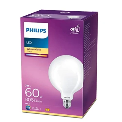 Afbeelding van Philips LED globe lamp mat niet dimbaar E27 G120 7W 806lm 2700K 230V