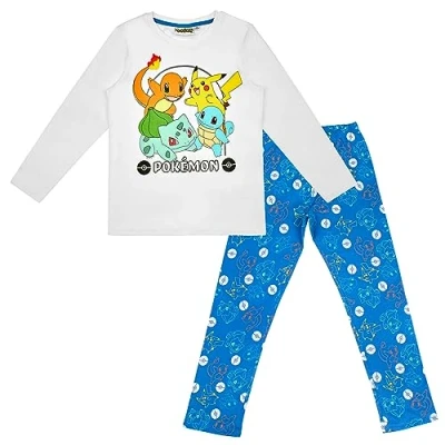 Afbeelding van Pokémon pyjama met lange mouwen, Pikachu, jongens en meisjes, uniseks, wit, 152