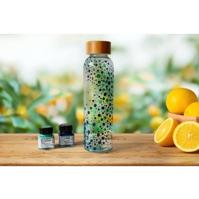 Afbeelding van DIY Pakket Glazen Waterfles knutselpakket Knutselbox Volwassenen Creatief knutselen Creativiteit