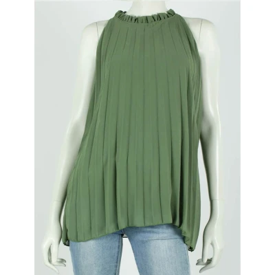 Afbeelding van Top Iris Plissé Army Green One Size