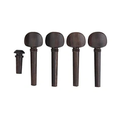 Afbeelding van 4 Pcs Viool Stemsleutels Ebbenhouten Pinnen Fiddle Stemsleutel Set Snaren As met Endpin voor 4/4 Violen