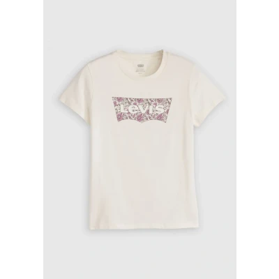 Afbeelding van Levi&#039;s Tshirt print, Dames, Maat: Small, Egret