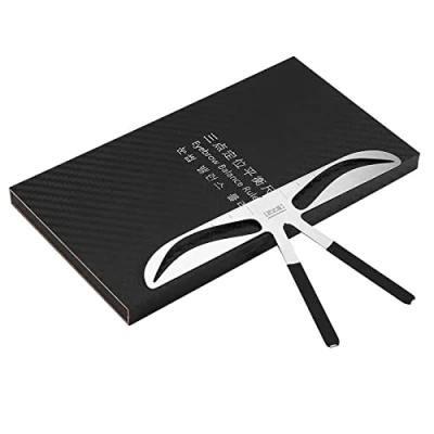 Afbeelding van Wenkbrauw Vormen Sjablonen, Stempel, Stencil Kit Voor Beginners, Liniaal Meten Balans Extension Vorm (Gebogen Wenkbrauwen)