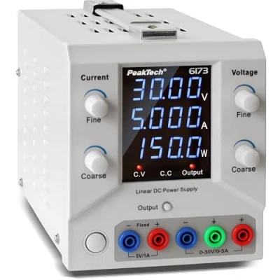 Afbeelding van Peaktech 6173 Labo voeding 0 30 V / 5 A DC &amp; USB