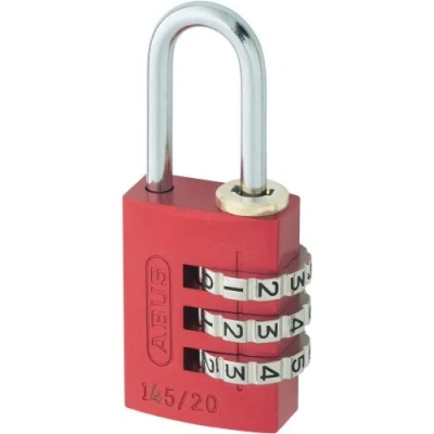 Afbeelding van ABUS Combinatieslot 145/20 rood kofferslot, lockerslot, enz. aluminium hangslot individueel instelbare cijfercode Veiligheidsniveau 3