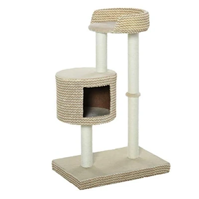 Afbeelding van PawHut Kattenboom krabpaal klimboom uitkijkplatforms speelmogelijkheden D30 324