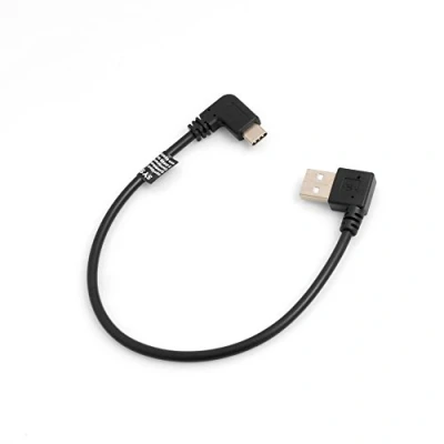 Afbeelding van SYSTEM S USB 3.1 Type C 90 hoek naar 2.0 A hoekstekker datakabel kabel 27cm