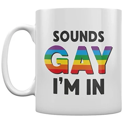 Afbeelding van Grindstore Mok/beker Sounds Gay, I&#039;m In Wit