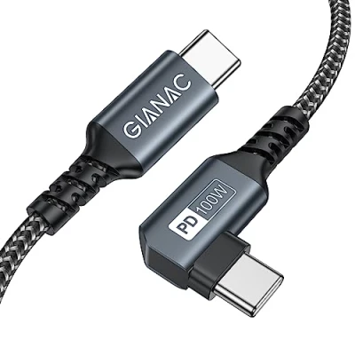 Afbeelding van GIANAC USB C to Kabel PD 100W 3M, 3.1 compatibel met iPhone 15 Pro Max Galaxy S23 S22 S21 A54 A34 A14 MacBook Air M2 iPad 12.9 5/Mini 6