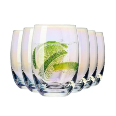 Afbeelding van Krosno Rainbow Glazen voor Drankjes, 360 ml, Set van 6, Hoogwaardig Gekleurd Glas, Modern en Stijlvol Design, Ideaal Water, Sappen Cocktails, Gemaakt in Europa