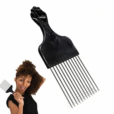 Afbeelding van Afro Haar Kam Insert Krullend Borstel Vork Plastic Pick Antistatische Hairstyling Tool Kapper