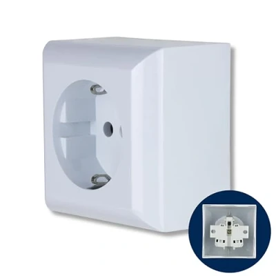 Afbeelding van REV 0510052777 Wandcontactdoos Compleet 1 voudig Wit