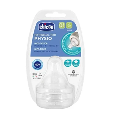 Afbeelding van Chicco Speen Fysiologisch Siliconen Transparant (0m+) 2 Stuks