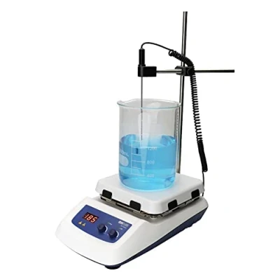 Afbeelding van ONiLAB 550C Magnetische verwarmingsplaat roerder Max verwarmingstemperatuur tot 550 ℃ snelheid 1500 rpm, wit, glaskeramiek