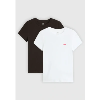 Afbeelding van Levi&#039;s Essential T shirt (2 stuks) Women&#039;s XXS Veelkleurig / 2 Pack Tee White + &amp; Anthracite Night