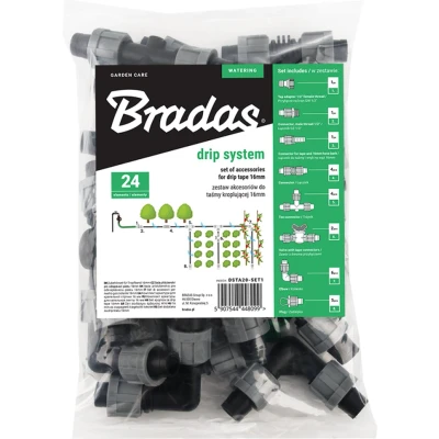 Afbeelding van Bradas Set met accessoires voor druppelslang 16mm 24 stuks