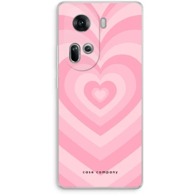 Afbeelding van Case Company® hoesje geschikt voor Oppo Reno 11 Hart Roos Soft Cover Telefoonhoesje Bescherming aan alle Kanten en Schermrand