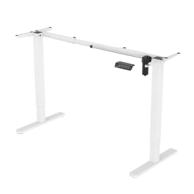 Afbeelding van SVITA JIRI Bureauframe, elektrisch tafelframe, voor gangbare tafelbladen, in hoogte verstelbare tafelpoten, geheugenfunctie, metaal, wit