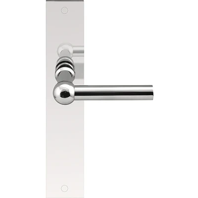 Afbeelding van Formani Deurkruk FERROVIA FVL125P236SFC L model ongeveerd op schild blind gepolijst RVS