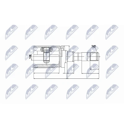 Afbeelding van Homokineet reparatie set, aandrijfas NTY NPW BM 010