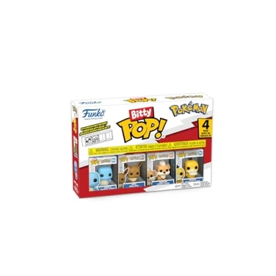 Afbeelding van Funko Bitty Pop! Pokémon Squirtle 4 stuks mysterieuze mini figuur met verrassing, 2,2 cm om te verzamelen, stapelbaar display, inclusief cadeau idee, feesttassen