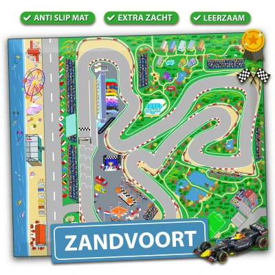 Afbeelding van Speelkleed Maes Circuit Zandvoort 130x160cm City Play