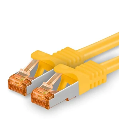 Afbeelding van 1aTTack Cat 7 Ethernet Cable Kabel Netwerkkabel RJ45 10Gbps 600MHz 1 stuk geel 3m