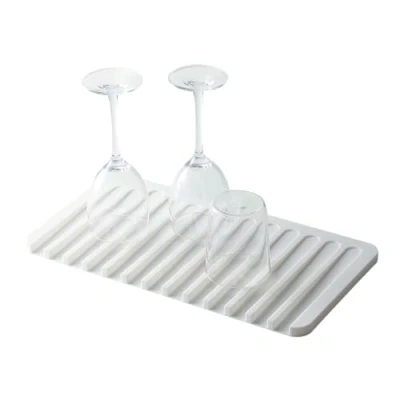 Afbeelding van Yamazaki Afdruipmat Flow Wit 38x20x1,2cm
