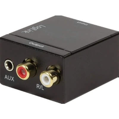 Afbeelding van LogiLink CA0101 Toslink / Cinch Jackplug Audio Adapter Zwart
