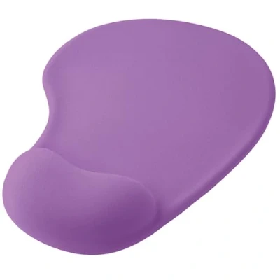 Afbeelding van OcioDual Muismat met polssteun voor muis, violet, ergonomische mat gelondersteuning, zachte stof antislip rubberen basis, laser en optische muizen