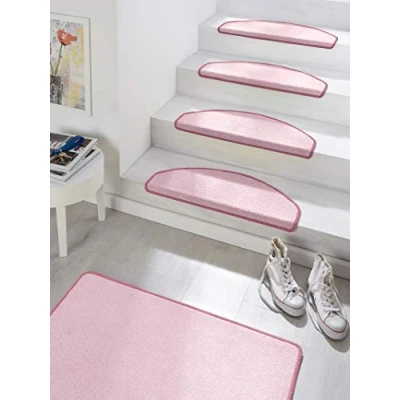 Afbeelding van Halfe Trapmat cy Licht 15 Stuks 23x65 cm Roze 123vloerkleed.nl is de online webshop voor vloerkleden en woonaccessoires.