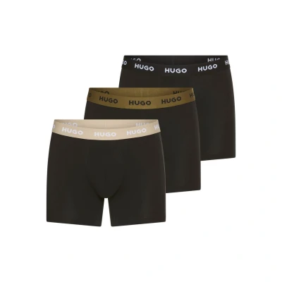 Afbeelding van HUGO Boxer 3 PACK Onderbroeken, Heren, Maat: Large, Black