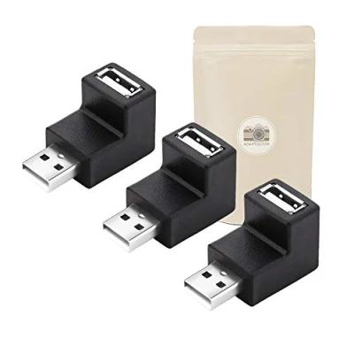 Afbeelding van 3 x adapter hoek mannelijk USB 2 90 2.0 graden type A UP