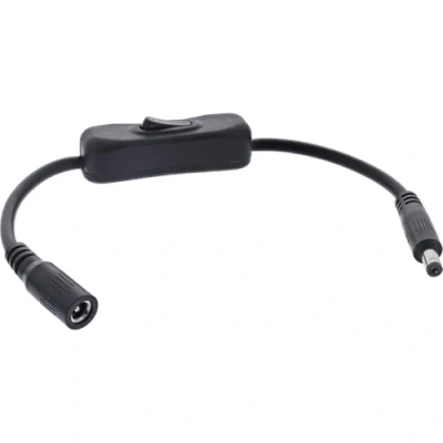 Afbeelding van InLine, Verlengkabels, DC kabel met schakelaar (0.20 m)
