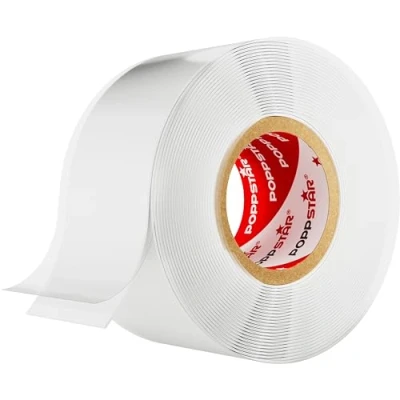 Afbeelding van Poppstar 1x 3m zelfdichtende siliconentape, siliconen reparatietape, isolatietape en afdichtingstape (water, lucht), 25mm breed, wit