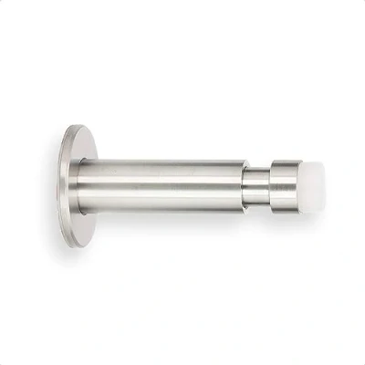 Afbeelding van HERRAJES EVI Verstelbare wandstopper van staal Ref. I 182 BDUAL rubber wit mat, 90 130 mm