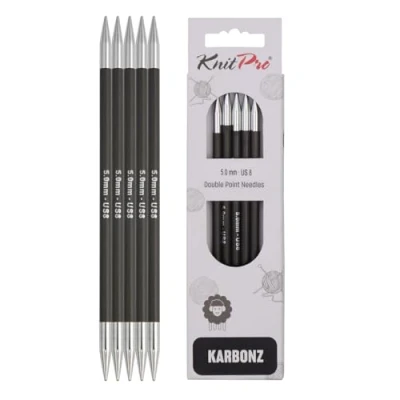 Afbeelding van KnitPro K41115 kousenbreinaalden, koolstof/messing, zwart, 21x5x0,5 cm, 5