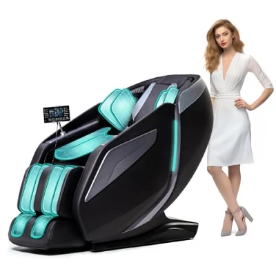 Afbeelding van Massagestoel voor het hele lichaam Healthrelife met lichaamsscan, intelligente 3D robotarmen, Shiatsu massagefunctie spraak en rugverwarming (zwart)…