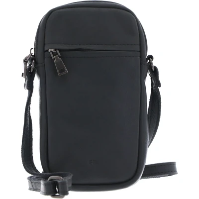 Afbeelding van FREDsBRUDER Leren Schoudertas mobiele telefoon FB Mobile Bag Dark Grey Grijs