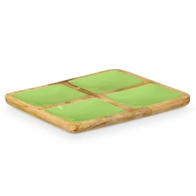 Afbeelding van Dienblad met Vakjes GiftDecor MALI 991 G Groen 31 x 3 cm (6 Stuks)