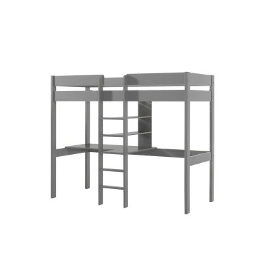 Afbeelding van Vipack Pino hoogslaper met klein bureau 90x200 Grijs