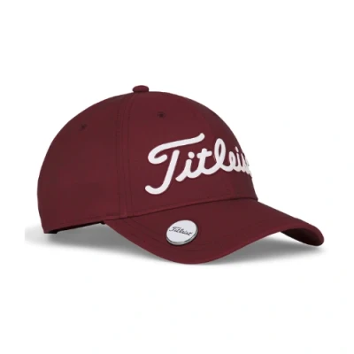 Afbeelding van Titleist Performance Ball Marker Cap Bordeaux/wit 2025