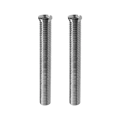 Afbeelding van SG Store 2 stuks keukengootsteen mandschroef, 90 mm, wastafel verlengde bout schroef, M12 zeefsluitschroef, spoelbakbevestigingsaccessoires voor zeefstop, zilver
